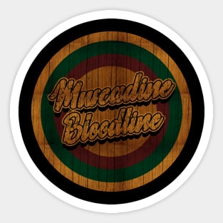 Circle Retro Muscadine Bloodline Sticker